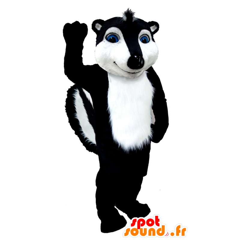 Mascot zwart-wit stinkdier, blauwe ogen - MASFR22432 - Forest Animals