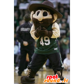 Mascot uomo barbuto con il grande cappello u - MASFR22449 - Umani mascotte