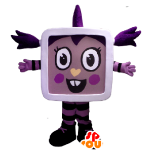 Meisje mascotte van de TV, tablet - MASFR22477 - mascottes Child