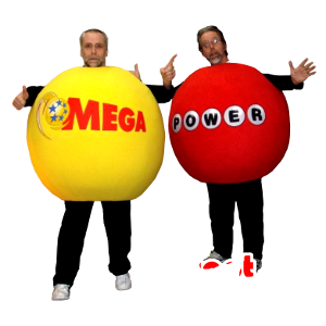 2 mascotes bolas gigantes, vermelho e amarelo - MASFR22483 - objetos mascotes