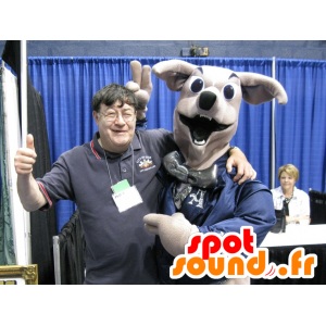 Beige hund maskot, gigantisk reinsdyr - MASFR22488 - Dog Maskoter