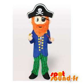 Pirate Captain maskot. Pirate Costume - Piráti maskoti - MASFR006506 - SpotSound.fr