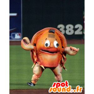 Crab mascot, orange crustacean giant - MASFR22505 - Mascots crab