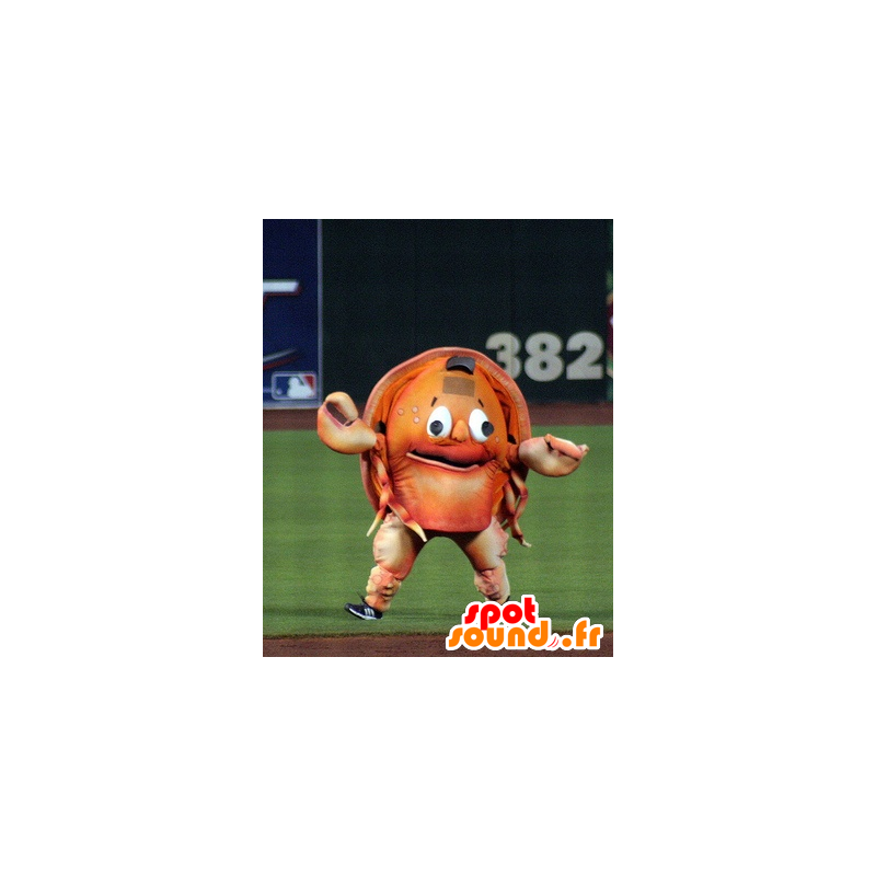 Crab mascot, orange crustacean giant - MASFR22505 - Mascots crab