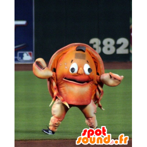 Crab mascot, orange crustacean giant - MASFR22505 - Mascots crab