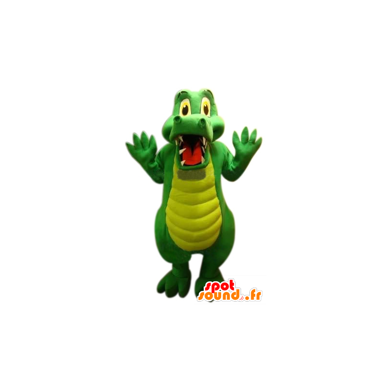 Green crocodile mascot, cute and funny - MASFR22516 - Mascot of crocodiles