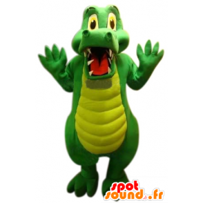 Coccodrillo verde mascotte, carino e divertente - MASFR22516 - Mascotte di coccodrilli