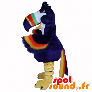 Flerfarvet papegøje maskot, tukan - Spotsound maskot kostume