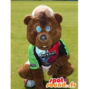 Mascotte bruine beer, in sportkleding - MASFR22522 - Bear Mascot