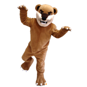Tiger Mascot, feline brunt, beige og hvitt - MASFR22536 - Tiger Maskoter