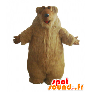 Žlutý medvěd maskot, s dlouhými vlasy - MASFR22603 - Bear Mascot