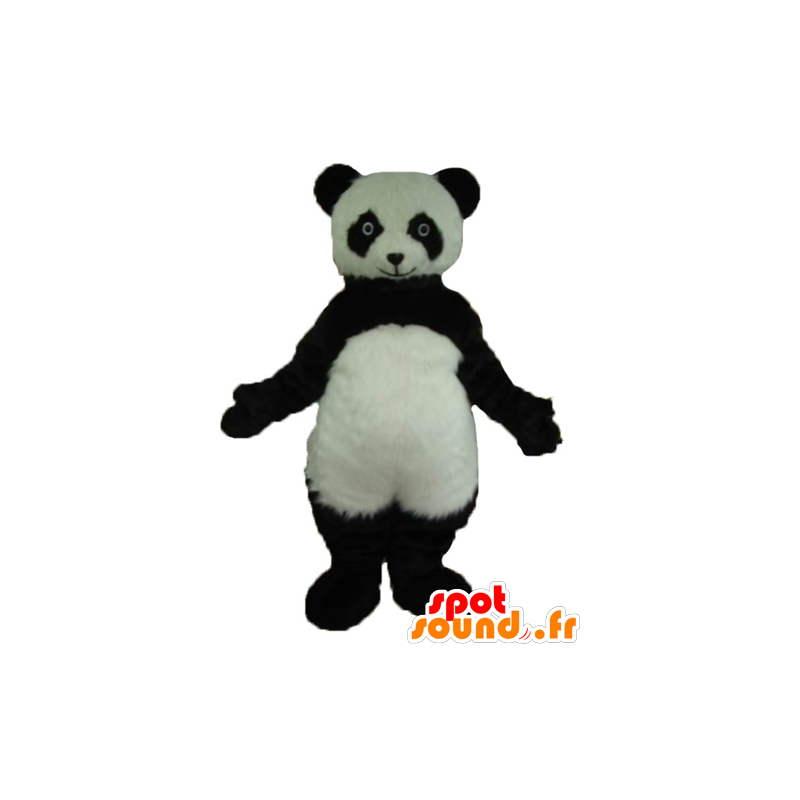 Mascot preto e branco panda realista - MASFR22604 - pandas mascote