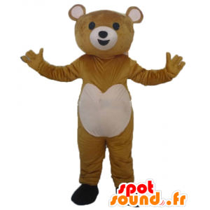 La mascota de peluche marrón y rosa, muy conmovedor - MASFR22605 - Oso mascota