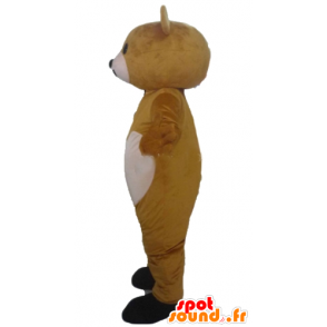 La mascota de peluche marrón y rosa, muy conmovedor - MASFR22605 - Oso mascota