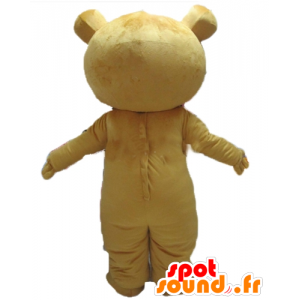 Mascot geel en wit teddyberen, vrolijk - MASFR22606 - Bear Mascot