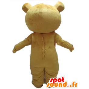 Mascot yellow and white teddy bears, cheerful - MASFR22606 - Bear mascot