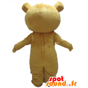 Maskottchen gelben und weißen Teddybären, heiter - MASFR22606 - Bär Maskottchen