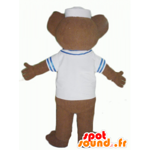 Mascota del oso pardo, vestida de marinero - MASFR22618 - Oso mascota