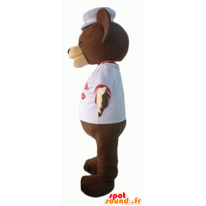 Mascotte d'ours marron, habillé en chef cuisinier - MASFR22619 - Mascotte d'ours