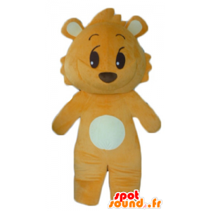 Oranžová a bílá plyšový maskot je škodlivý - MASFR22622 - Bear Mascot