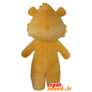 Oranssi ja valkoinen nalle maskotti, ilkikurinen - MASFR22622 - Bear Mascot