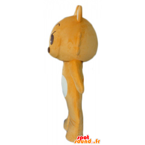Arancione e bianco orsacchiotto mascotte, il malizioso - MASFR22622 - Mascotte orso