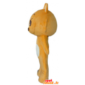 Arancione e bianco orsacchiotto mascotte, il malizioso - MASFR22622 - Mascotte orso