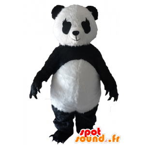 Black and white panda mascot with large claws - MASFR22623 - Mascot of pandas