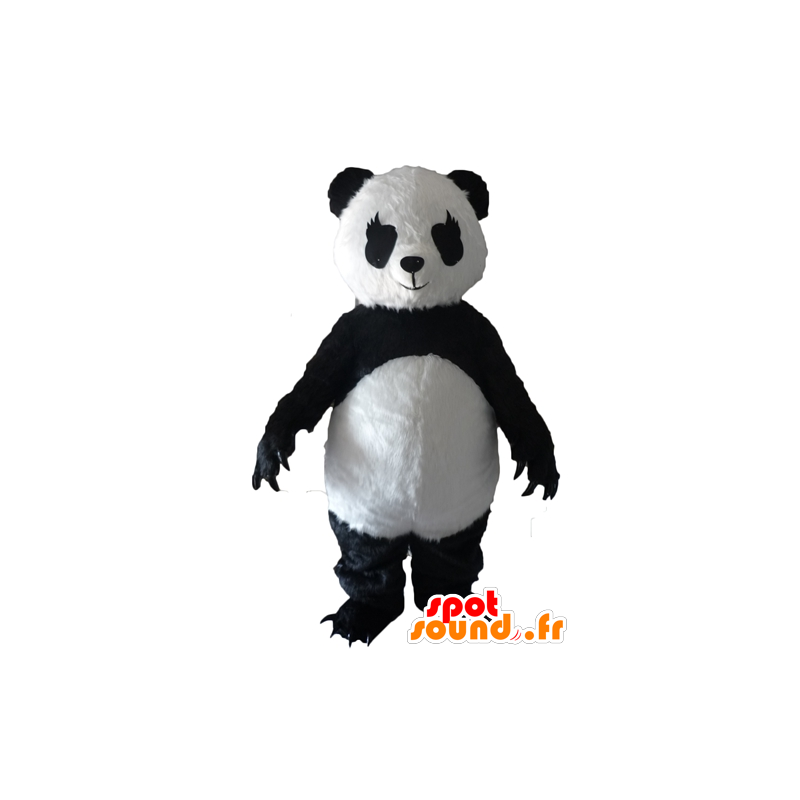 Preto e branco mascote panda com grandes garras - MASFR22623 - pandas mascote