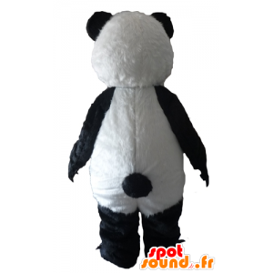 In bianco e nero della mascotte del panda con grandi artigli - MASFR22623 - Mascotte di Panda