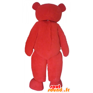 Teddy mascot in red and black plush - MASFR22624 - Bear mascot