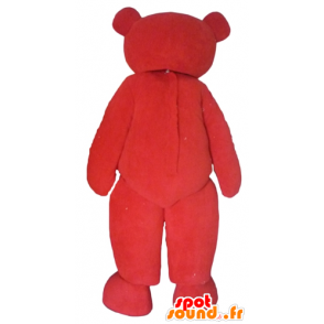 Mascot Teddy pelúcia vermelho e preto - MASFR22624 - mascote do urso