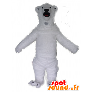 Mascot urso polar branco, muito impressionante e realista - MASFR22629 - mascote do urso