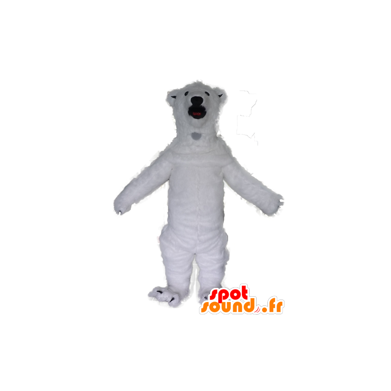 Mascot ijsbeer wit, zeer indrukwekkend en realistisch - MASFR22629 - Bear Mascot