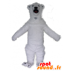 Mascotte d'ours polaire blanc, très impressionnant et réaliste - MASFR22629 - Mascotte d'ours