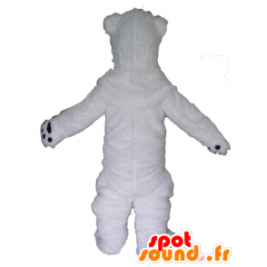 Mascotte orso polare bianco, molto impressionante e realistico - MASFR22629 - Mascotte orso