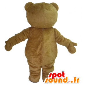 Mascot grande urso marrom, bonito e gordo - MASFR22632 - mascote do urso