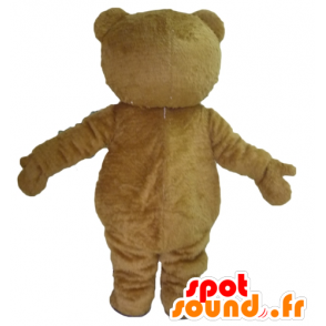 Mascotte grote bruine beer, schattig en mollig - MASFR22632 - Bear Mascot