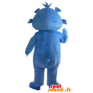 Mascotte d'ours en peluche bleu et gris, de hérisson - MASFR22634 - Mascotte d'ours