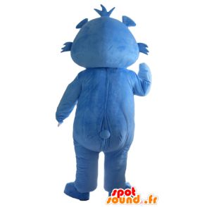 Mascot teddy bear blue and gray, hedgehog - MASFR22634 - Bear mascot