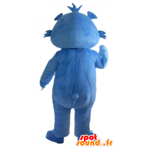 Mascot teddybeer blauw en grijs, egel - MASFR22634 - Bear Mascot