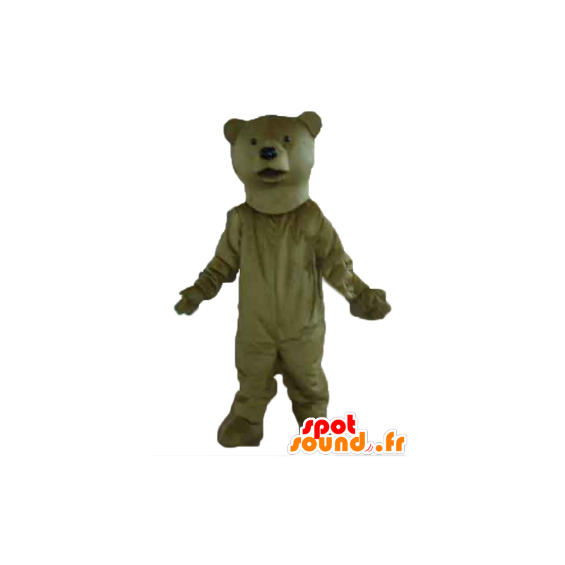Mascotte d'ours marron, géant et très réaliste - MASFR22643 - Mascotte d'ours