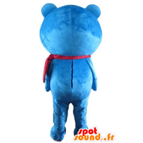 Mascot bamse blå og hvit - MASFR22644 - bjørn Mascot