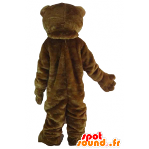 Mascot bruin en wit draagt, de reuze, zachte en harige - MASFR22646 - Bear Mascot