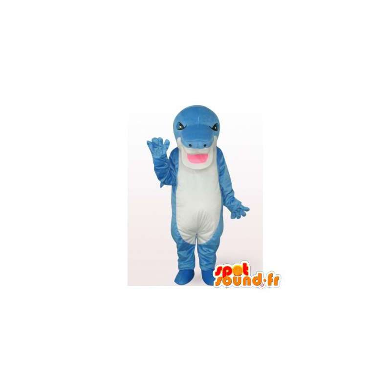 Shark mascot blue and white. Giant shark costume - MASFR006513 - Mascots shark