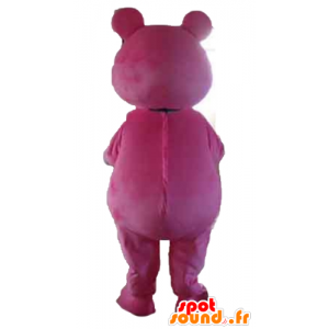 Mascot urso de pelúcia rosa e branco - MASFR22649 - mascote do urso