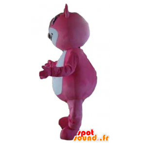 Mascot teddy bear pink and white - MASFR22649 - Bear mascot