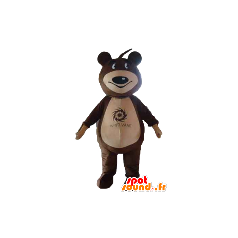 Mascot nalle ruskea ja beige - MASFR22651 - Bear Mascot