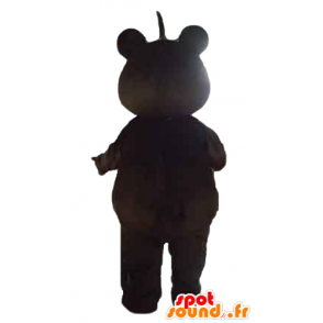 Mascotte d'ours en peluche marron et beige - MASFR22651 - Mascotte d'ours