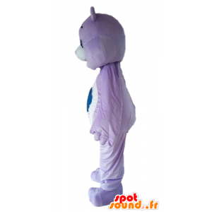 Mascote Ursos roxo e branco, com uma nuvem - MASFR22653 - mascote do urso